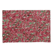 Rozen Landrode groene  bloem Kussensloop (Voorkant-Rechts)