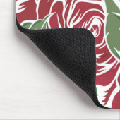 Rozen Landrode groene  bloem Muismat (Hoek)