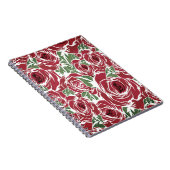 Rozen Landrode groene  bloem Notitieboek (Rechterzijde)