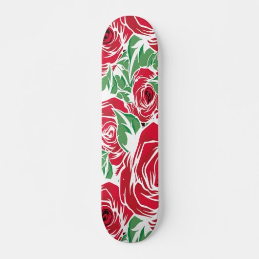 Rozen Landrode groene bloem Persoonlijk Skateboard (Voorkant)