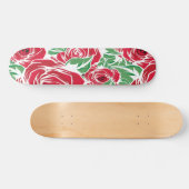 Rozen Landrode groene  bloem Persoonlijk Skateboard (Horizontaal)