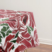 Rozen Landrode groene  bloem Tafelkleed (Voorbeeld)