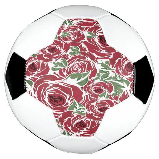 Rozen Landrode groene bloem Voetbal (Gedraaid)