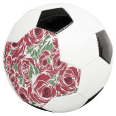 Rozen Landrode groene  bloem Voetbal (Drie kwart)