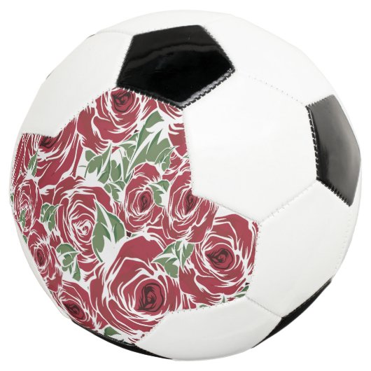 Rozen Landrode groene  bloem Voetbal (Drie kwart)