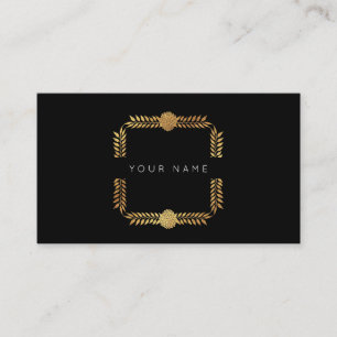 Rozen Laurel Golden Foil Black Vip Visitekaartje