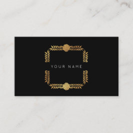 Rozen Laurel Golden Folie Black Vip Visitekaartje