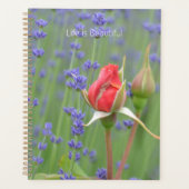 Rozen Lavendel Bloemig (mijn fotografie) Planner (Voorkant)