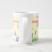 Rozen, lavender, Mock Oranje Waterverf Patroon Grote Koffiekop (Achterkant)