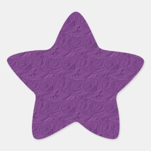 Rozen Lavender Paarse Star-Sticker met reliëfdruk Ster Sticker
