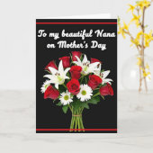 rozen lelies moederdag kaart (Gele Bloem)