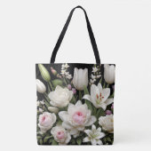 Rozen lelies tote bag (Voorkant)