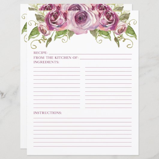 Rozen LGBTQ bruiloft Recippagina lavender (Voorkant / Achterkant)