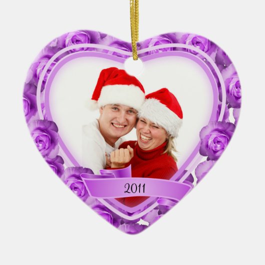 Rozen/Liefde~ Foto Keramisch Ornament (Voorkant)