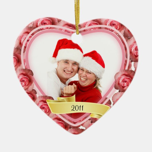 Rozen/Liefde~ Foto Keramisch Ornament (Voorkant)