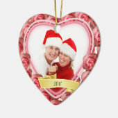 Rozen/Liefde~ Foto Keramisch Ornament (Links)