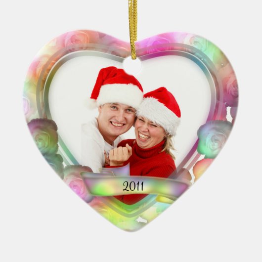 Rozen/Liefde~ Foto Keramisch Ornament (Voorkant)
