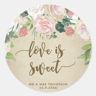  rozen liefde is lieve gunst sticker