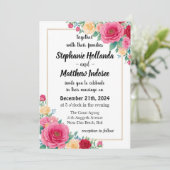 Rozen Liefde, Passie & Inzet in Bruiloft - Kaart (Staand voorkant)