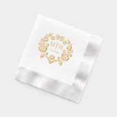 Rozen Lijst Bruid Bruidegom Huwelijk 2 Initiaal Mo Folie Servetten (Links)