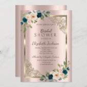 Rozen Lijst Roos Gold Vrijgezellenfeest Kaart (Voorkant / Achterkant)