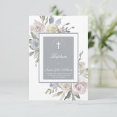 rozen lijst van delicate waterverf | doop kaart (Staand voorkant)