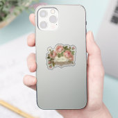 rozen lijst voor jouw tekst of naam sticker (Telefoon)