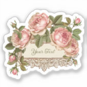 rozen lijst voor jouw tekst of naam sticker (Voorkant)