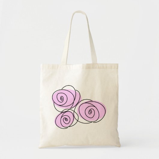 Rozen Lila Bouquet canvas tas (Voorkant)