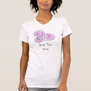 Rozen Lila Bouquet 'Text' t-shirt