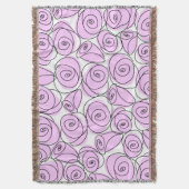 Rozen Lila dekens Deken (Voorkant Verticaal)