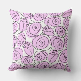 Rozen Lila gestript Kussen