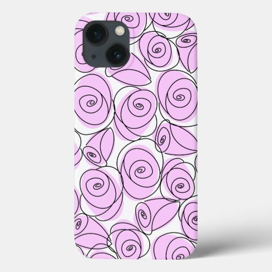 Rozen Lila iPhone hoesje (Achterkant)