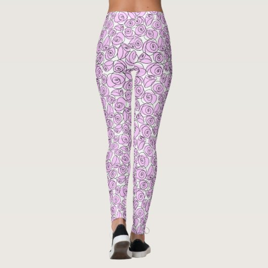 Rozen Lila Leggings (Achterkant)