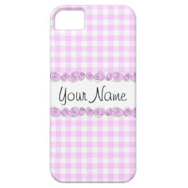 Rozen Lila 'Naam' gecontroleerd iPhone case vertic