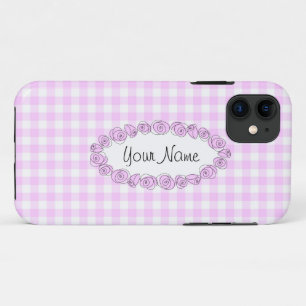 Rozen Lila Naam gecontroleerde iPhone case horizon