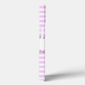 Rozen Lila 'Naam' Stripe iPhone case verticaal (Achterkant / Rechts)