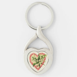 Rozen & Lily-of-the-Valley Custom Monogram Sleutelhanger