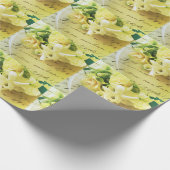 Rozen, lint, oud handschrift cadeaupapier (Hoek)