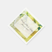 Rozen, lint, oud handschrift met tekstgebied servetten (Hoek)