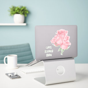 Rozen Love Blooms Here Art Sticker