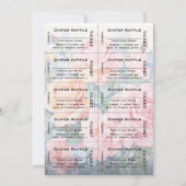 Rozen Luier Raffle Tickets Plain Typografie Kaart (Voorkant)