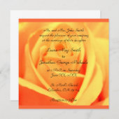 Rozen - Mango - sunset border - bruiloft nodigen Kaart (Voorkant / Achterkant)
