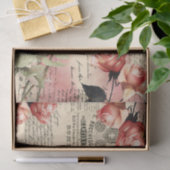 Rozen Manuscript Roze Blush Ephemera Tissuepapier (Geschenk)
