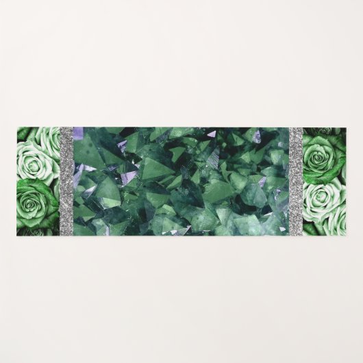 Rozen Marmer Glitter Yoga Mat (Voorkant (horizontaal))