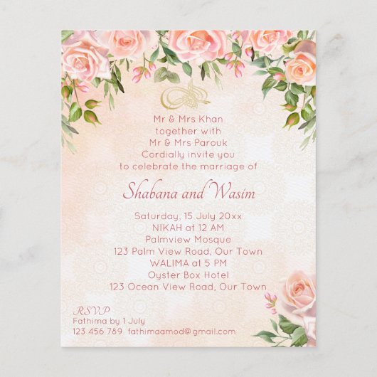 Rozen Marokkaanse lantaarns (Achterkant)