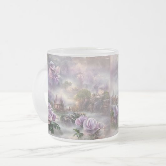 Rozen Matglas Koffiemok (Voorkant links)