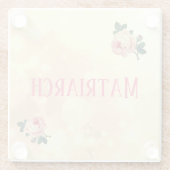 Rozen Matriarch Moeder Glazen Onderzetter (Achterkant)