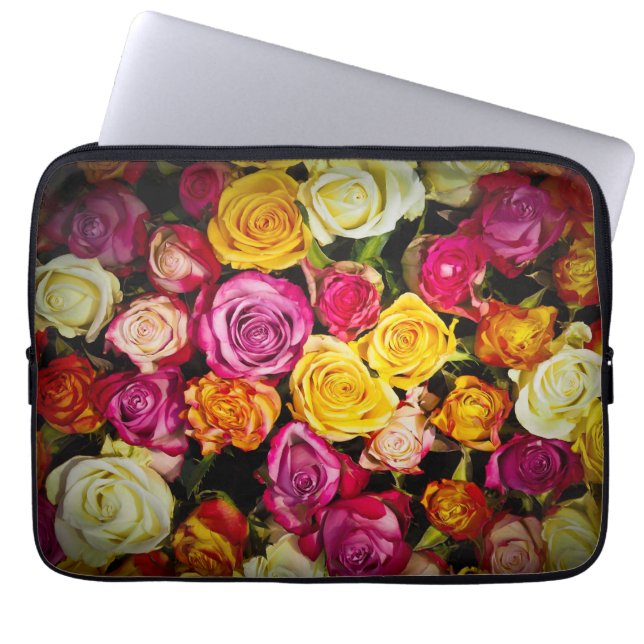 Rozen mengen laptop sleeve (Voorkant)