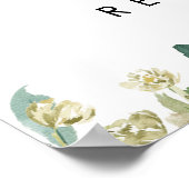 rozen met blozen bruiloft welkom poster (Hoek)